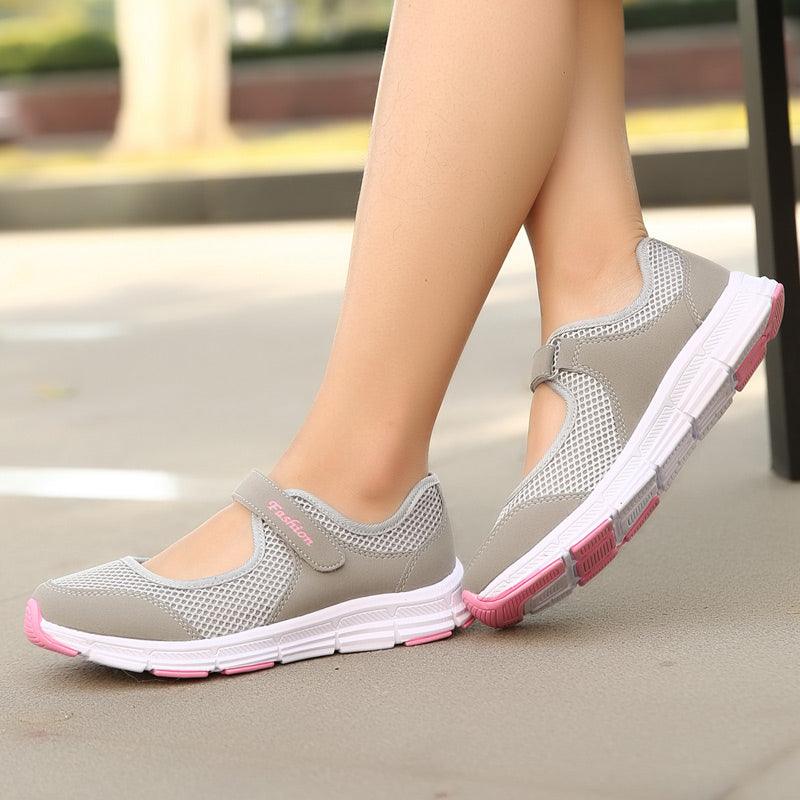 Summer Breathable Women Espadrilles Sneakers Healthy Walking Sport Mesh Sport Running Fashion Breathable Mesh Casual Shoes Flat Shoes Women Espadrilles