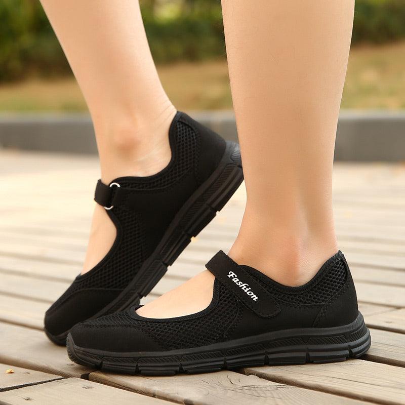 Summer Breathable Women Espadrilles Sneakers Healthy Walking Sport Mesh Sport Running Fashion Breathable Mesh Casual Shoes Flat Shoes Women Espadrilles