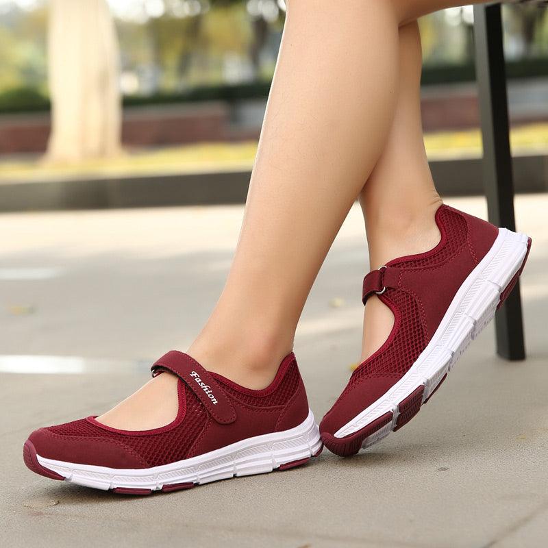 Summer Breathable Women Espadrilles Sneakers Healthy Walking Sport Mesh Sport Running Fashion Breathable Mesh Casual Shoes Flat Shoes Women Espadrilles