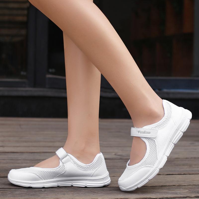 Summer Breathable Women Espadrilles Sneakers Healthy Walking Sport Mesh Sport Running Fashion Breathable Mesh Casual Shoes Flat Shoes Women Espadrilles