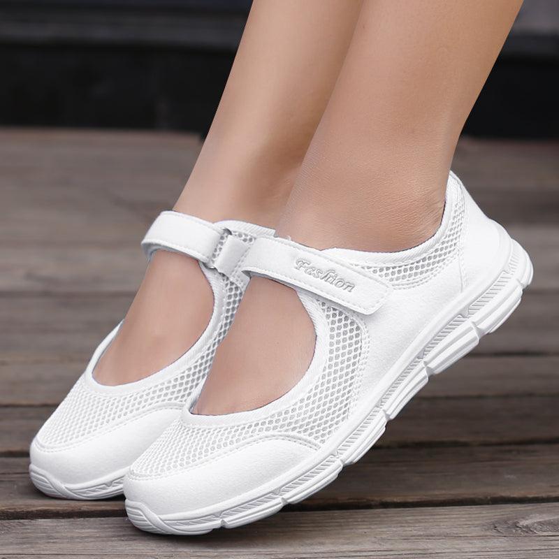 Summer Breathable Women Espadrilles Sneakers Healthy Walking Sport Mesh Sport Running Fashion Breathable Mesh Casual Shoes Flat Shoes Women Espadrilles