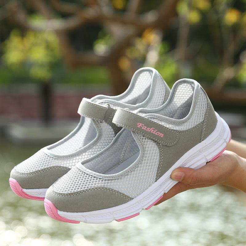 Summer Breathable Women Espadrilles Sneakers Healthy Walking Sport Mesh Sport Running Fashion Breathable Mesh Casual Shoes Flat Shoes Women Espadrilles