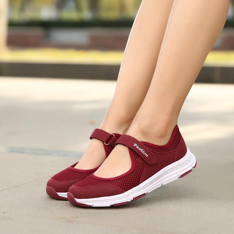 Summer Breathable Women Espadrilles Sneakers Healthy Walking Sport Mesh Sport Running Fashion Breathable Mesh Casual Shoes Flat Shoes Women Espadrilles