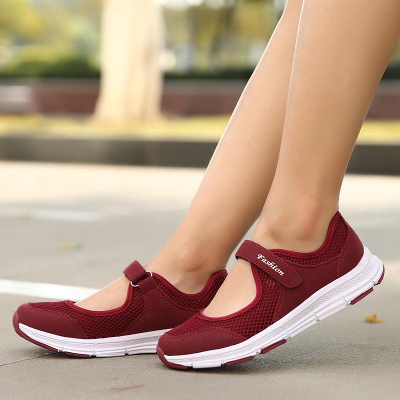 Summer Breathable Women Espadrilles Sneakers Healthy Walking Sport Mesh Sport Running Fashion Breathable Mesh Casual Shoes Flat Shoes Women Espadrilles