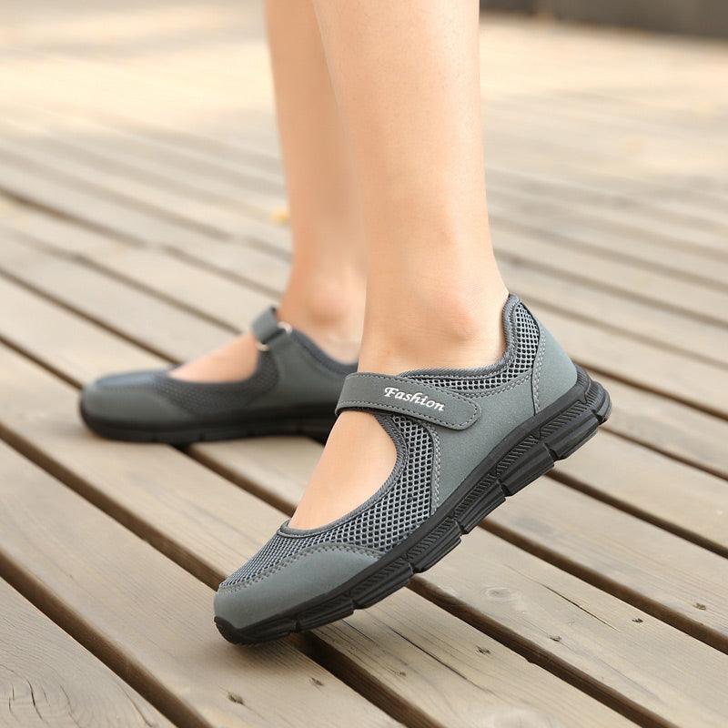 Summer Breathable Women Espadrilles Sneakers Healthy Walking Sport Mesh Sport Running Fashion Breathable Mesh Casual Shoes Flat Shoes Women Espadrilles