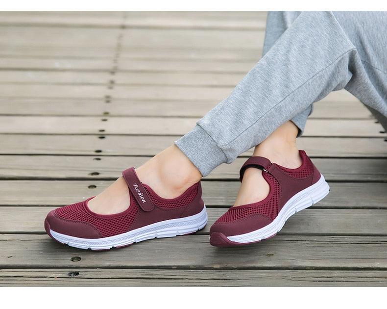 Summer Breathable Womens Sneakers Walking Sporty Mesh Sport Running Light Flats Casual Vulcanize Simple Shoes Spring Comfortable Espadrilles Luxury Design Espadrilles