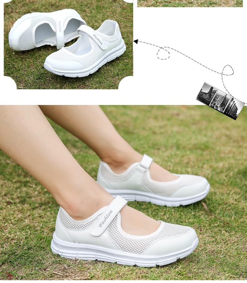 Summer Breathable Womens Sneakers Walking Sporty Mesh Sport Running Light Flats Casual Vulcanize Simple Shoes Spring Comfortable Espadrilles Luxury Design Espadrilles