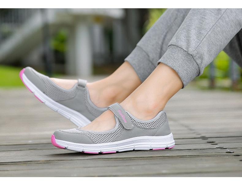 Summer Breathable Womens Sneakers Walking Sporty Mesh Sport Running Light Flats Casual Vulcanize Simple Shoes Spring Comfortable Espadrilles Luxury Design Espadrilles