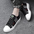 Summer Canvas Mens Breathable Vulcanize Sneakers Light Men Casual Walking Shoe Non-slip Fashionable Sports Shoes Mens Workout Lightweight White Flat Sneakers