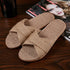 Summer Cross Strap Ladies Flip Flops Women's Summer Footwear Casual Linen Flat Beach Slippers Breathable Linen Men's Sandals Casual Flat Shoes Indoor Slides Unisex Home Slipper