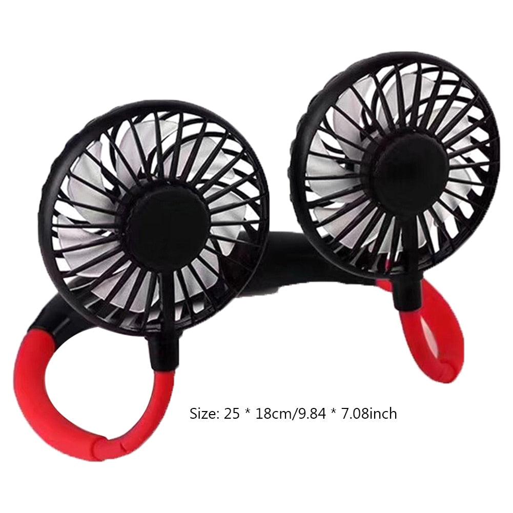 Summer Fan Hanging Neck 1200mAh Fan Rechargeable USB Hanging Neck Fan Mini Carry On Electric Fan For Outdoor Sports Cooling Fan Portable Hanging Neck Fan Rechargeable Neck Fan