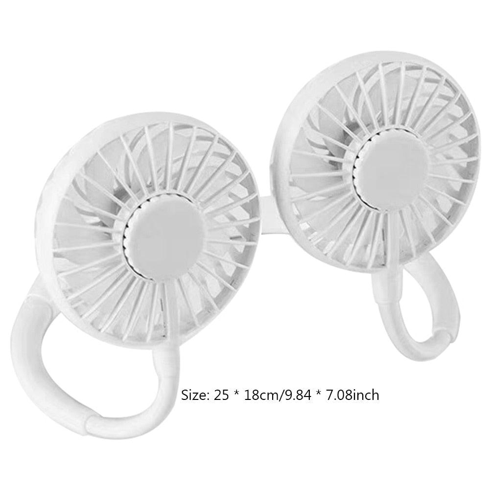 Summer Fan Hanging Neck 1200mAh Fan Rechargeable USB Hanging Neck Fan Mini Carry On Electric Fan For Outdoor Sports Cooling Fan Portable Hanging Neck Fan Rechargeable Neck Fan