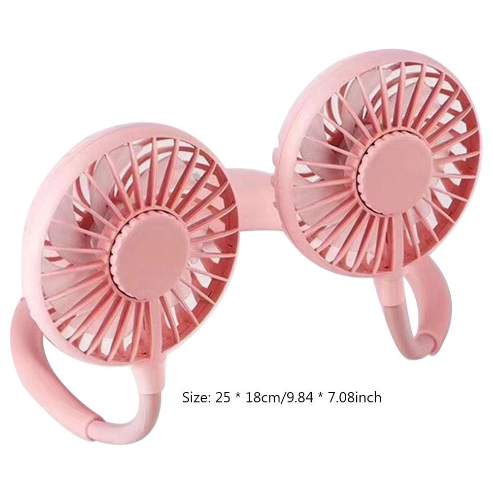 Summer Fan Hanging Neck 1200mAh Fan Rechargeable USB Hanging Neck Fan Mini Carry On Electric Fan For Outdoor Sports Cooling Fan Portable Hanging Neck Fan Rechargeable Neck Fan