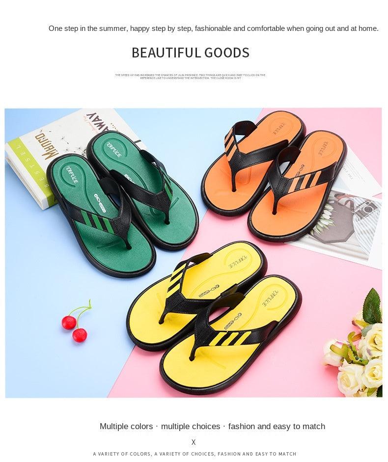 Summer Flip-flops Man Slippers Fashion Beach Shoes Men's Fashion Shoes Non-slip For Home And Sport Cushion Beach Slippers Thong Sandals Indoor And Outdoor Beach Flip Flop