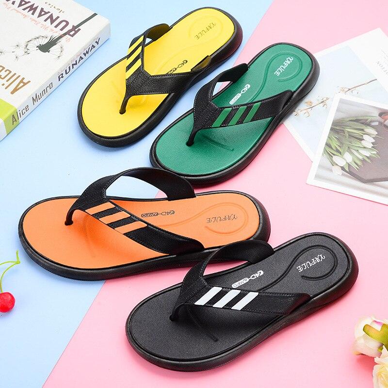 Summer Flip-flops Man Slippers Fashion Beach Shoes Men's Fashion Shoes Non-slip For Home And Sport Cushion Beach Slippers Thong Sandals Indoor And Outdoor Beach Flip Flop