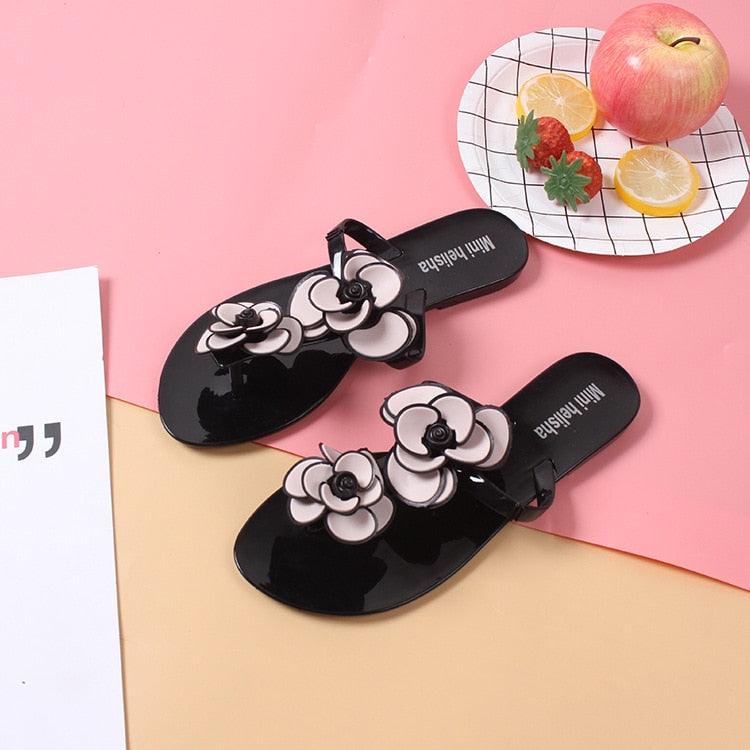 Summer Flowers Flip Flops Women Indoor Slippers Outdoor Sandals Flip-flops Fashion Beach Flat Flipflops Sandals Fashion Summer Slip On Comfort Flat Beach Thong Slipper