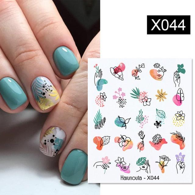 Summer Fruit Water Decals Kiwi Banana Strawberry Flower Alphabet Leaves Nail Art Stickers Wraps Slider Decorations 3D Fruit Nail Art Slices, Summer Fruit Slime Nail Supplies Nail Art Decorations Fruit Flakes Nail Accessories