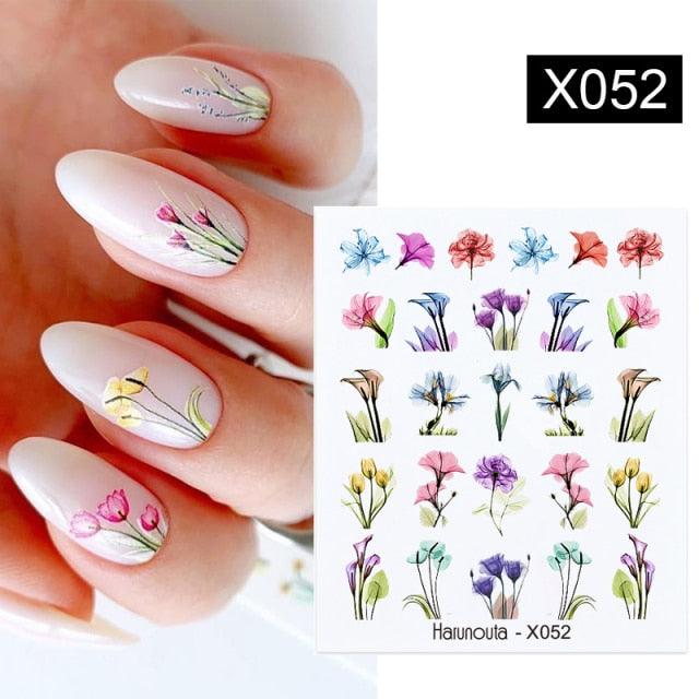 Summer Fruit Water Decals Kiwi Banana Strawberry Flower Alphabet Leaves Nail Art Stickers Wraps Slider Decorations 3D Fruit Nail Art Slices, Summer Fruit Slime Nail Supplies Nail Art Decorations Fruit Flakes Nail Accessories