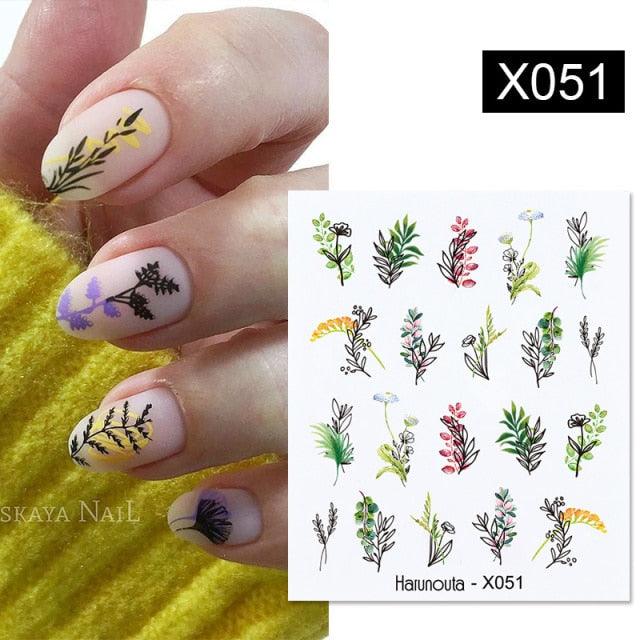 Summer Fruit Water Decals Kiwi Banana Strawberry Flower Alphabet Leaves Nail Art Stickers Wraps Slider Decorations 3D Fruit Nail Art Slices, Summer Fruit Slime Nail Supplies Nail Art Decorations Fruit Flakes Nail Accessories