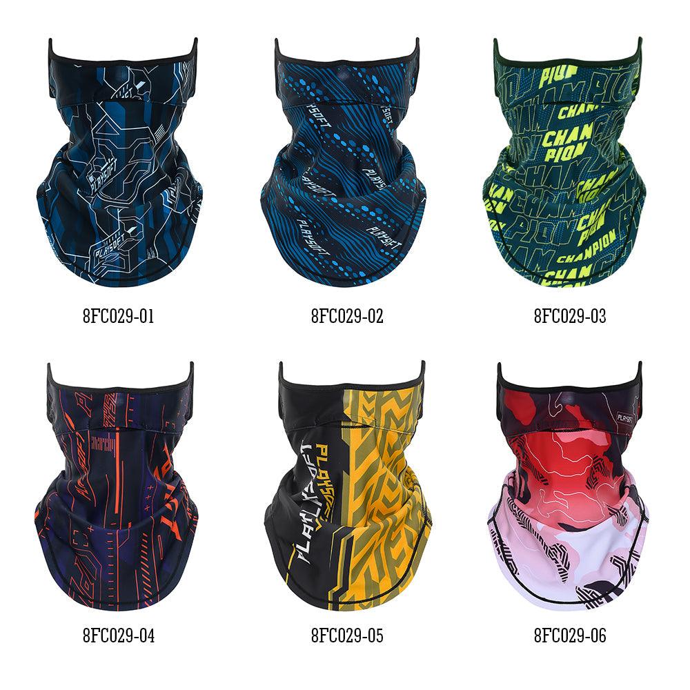 Summer Half Mask Printed Scarf Cycling Bandana Sports Hiking Hunting Run Bicycle Neck Gaiter Hanging Ear Face Cover Men Women Motorcycle Protect Cycling Face Mask Anti-UV Neck Hood Half Face Breathable Dustproof Headband Triangle Sport Scarf