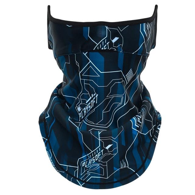 Summer Half Mask Printed Scarf Cycling Bandana Sports Hiking Hunting Run Bicycle Neck Gaiter Hanging Ear Face Cover Men Women Motorcycle Protect Cycling Face Mask Anti-UV Neck Hood Half Face Breathable Dustproof Headband Triangle Sport Scarf