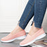 Summer Knitting Sock Women's Sneakers Slip On Shoes Lightweight Flat Women's Sports Breathable Mesh Platform Fashion Casual Slip On Easy Walking Espadrilles