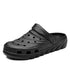 Summer Men Sandals Hole Shoes Rubber Clogs Unisex Garden Shoes Black Beach Flat Men Sandals Sports Casual Slippers Indoor Slip On Beach Classic Water Shoes