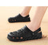 Summer Men Sandals Hole Shoes Rubber Clogs Unisex Garden Shoes Black Beach Flat Men Sandals Sports Casual Slippers Indoor Slip On Beach Classic Water Shoes