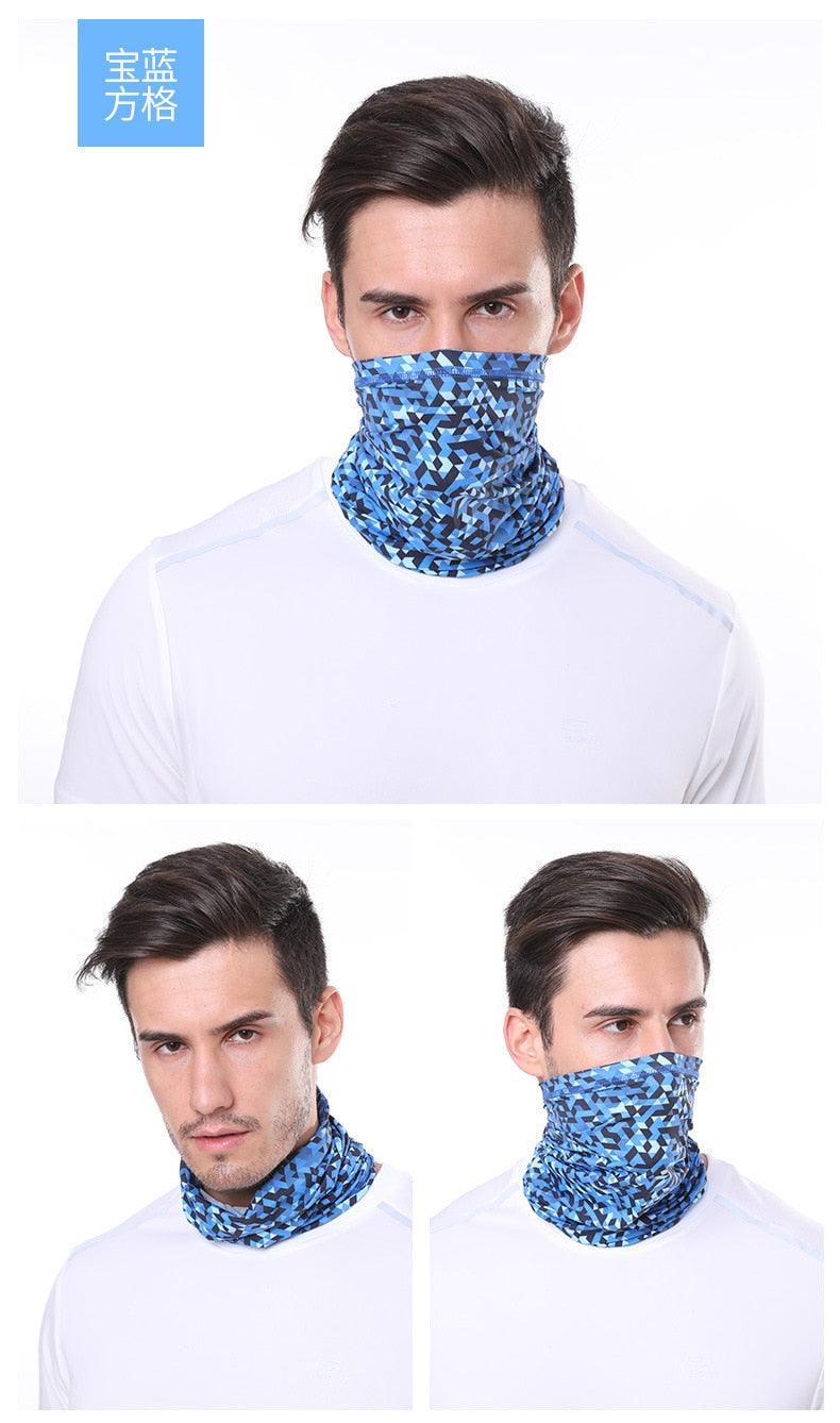 Summer Men Women Camouflage Bandana Half Face Mask Neck Gaiter Cover Face Scarf  Cycling Hunting Fishing Balaclava Scarf Unisex Men Women Bandanas Polyester Breathable Windproof Anti UV Neck Cover Camping Hiking Climbing Face Mask