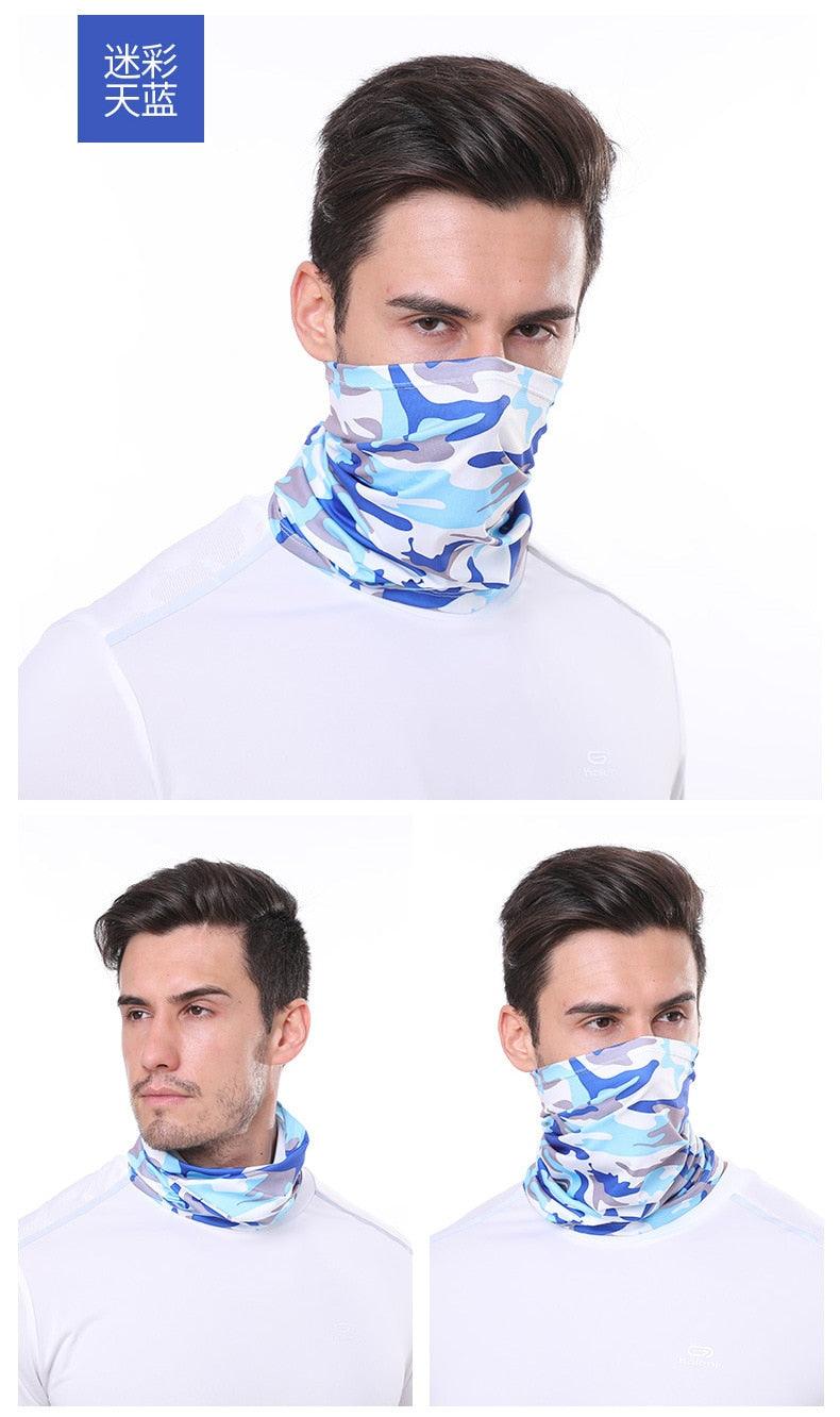 Summer Men Women Camouflage Bandana Half Face Mask Neck Gaiter Cover Face Scarf  Cycling Hunting Fishing Balaclava Scarf Unisex Men Women Bandanas Polyester Breathable Windproof Anti UV Neck Cover Camping Hiking Climbing Face Mask