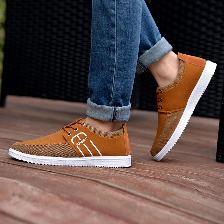 Summer Mens Casual Elegant Business Shoes Breathable Canvas Shoes Fashion Casual Shoes Fashion Sneakers Breathable Comfort Walking Shoes Modern Design