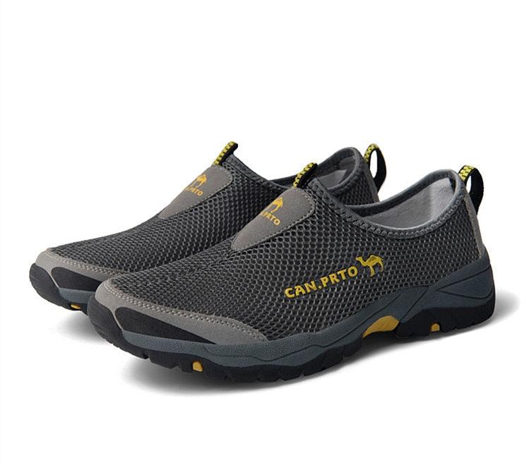 Summer Mesh Beach Men Shoes  Lightweight Breathable Walking Footwear New Slip-On Comfortable Outdoor Walking Footwear Non-Slip Running Climbing Shoes Sneakers Lightweight Breathable Walking Shoes