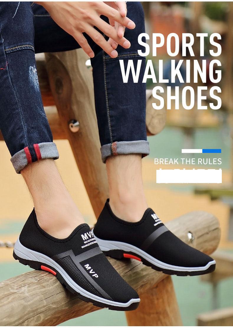 Summer Mesh Men's Sneakers Lightweight Men Shoes Tenis Walking Breathable Slip On Espadrilles Men Breathable Autumn Summer Mesh Shoes Sneakers Fashionable Design Espadrilles