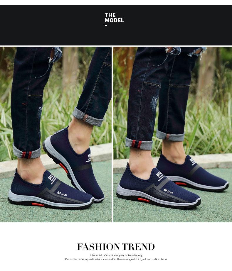 Summer Mesh Men's Sneakers Lightweight Men Shoes Tenis Walking Breathable Slip On Espadrilles Men Breathable Autumn Summer Mesh Shoes Sneakers Fashionable Design Espadrilles