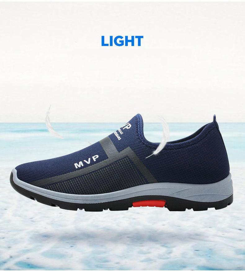 Summer Mesh Men's Sneakers Lightweight Men Shoes Tenis Walking Breathable Slip On Espadrilles Men Breathable Autumn Summer Mesh Shoes Sneakers Fashionable Design Espadrilles