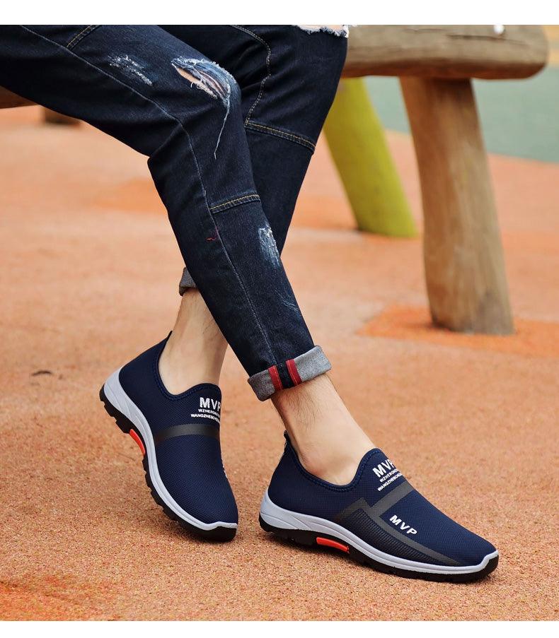 Summer Mesh Men's Sneakers Lightweight Men Shoes Tenis Walking Breathable Slip On Espadrilles Men Breathable Autumn Summer Mesh Shoes Sneakers Fashionable Design Espadrilles