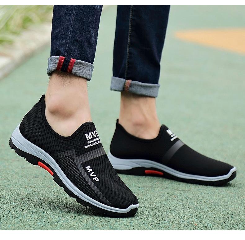 Summer Mesh Men's Sneakers Lightweight Men Shoes Tenis Walking Breathable Slip On Espadrilles Men Breathable Autumn Summer Mesh Shoes Sneakers Fashionable Design Espadrilles