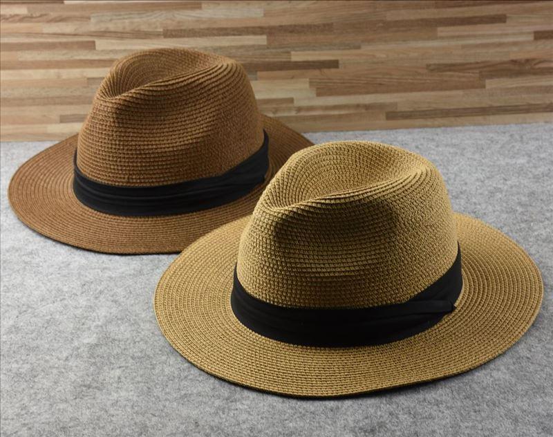 Summer Outdoor Men Large Size Hats Lady Beach Wide Brim Straw Hat Unisex Luxury Straw Hat Classic Mens Dress Hats Party Accessories