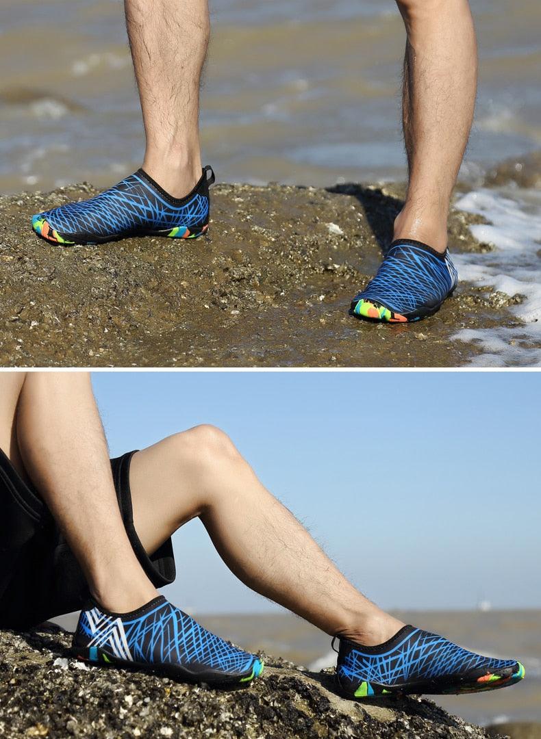 Summer Outdoor Mens Sports Water Shoes Non-Slip Beach Shoes Barefoot Upstream Shoes Quick-Dry Aqua Sock Barefoot For Beach Swim River Pool Lake Hiking Kayaking Surfing - STEVVEX Shoes - 107, Air Mesh Sneakers, Athletic Sneakers, Beach Shoes, Breathable Men Shoes, Elegant Mens Shoes, Hiking Mens Shoes, Men Casual Shoes, Men Shoes, Mens Sports Water Shoes, Non-Slip Beach Shoes, River Shoes, Shoes, Sneakers, Soft Shoes, Sport Mens Shoes, Sport Mens Sneakers, Surfing Shoes, Water Sports Shoes - Stevvex.com