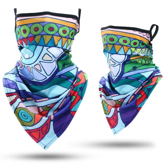 Summer Printed Triangle Bandana Running Bicycle Half Face Masks  Hunting Ski Hiking Fishing Cycling Snowboard Men Headband MTB Fishing Mask Night Reflection Bike Paintball Mask Outdoor Hunting Shamash Scarf Men Women