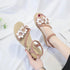 Summer Shoes Woman Sandals Elastic Ankle Strap Flat Sandals Flowers Beach Ankle Strap Sandals Slip On Flat Sandal Elastic Comfort Summer Shoes Comfortable Quick-Drying Casual Sandal