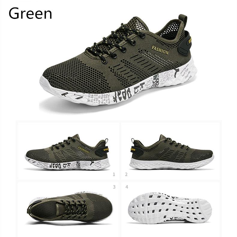 Summer Sport Mens Casual Workout Shoes Air Mesh Sneakers Fashion Foam Footwear Black Beach Water Fisherman Breathable Men Jogging Tennis Sport Sneakers