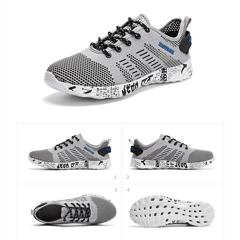 Summer Sport Mens Casual Workout Shoes Air Mesh Sneakers Fashion Foam Footwear Black Beach Water Fisherman Breathable Men Jogging Tennis Sport Sneakers