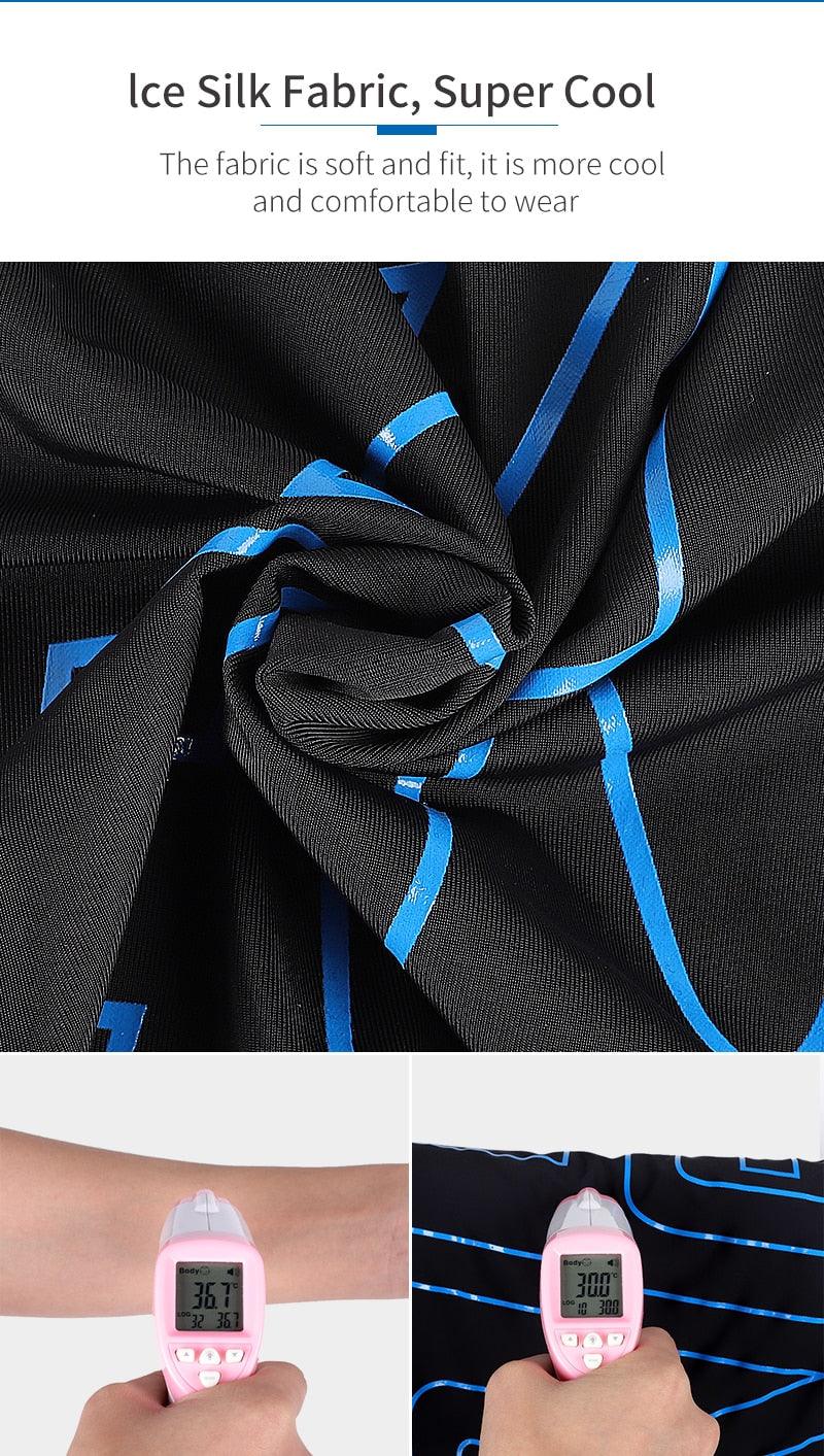 Summer Sports Scarf Ice Silk Bike Headwear Anti-UV Breathable Running Bandana Protection Cycling Equipment Washable Cloth Bandanas Women Men Neck Gaiter Cover Turban Multipurpose Balaclava Elastic UV Face Shields for Women