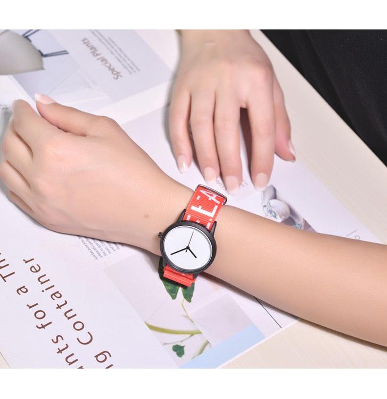 Summer Style Canvas Women Quartz Watch New Fashion Casual Wristwatches Woman Outdoor Unisex Watches Casual Sports Wrist Watch With Nylon Strap Elegant Design - ALLURELATION - 562, Analog Watch, Children Watches, Elastic Nylon Strap, Elegant Sport Watch, Fashion Watch, Fitness Watch, Girls Watches, Nylon Band Watch, School Kids Watch, School Student Analog Watch, Sport Watch, Watch, Watch For Girls, Watch For Mens, Watches, Watches For Kids, Women Watch - Stevvex.com