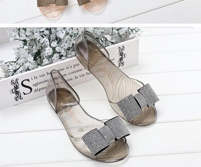 Summer Style Women Sandals Fashion Shoes Woman Casual Lightweight Toe Sandal Crystal Flat Shoes Round Toe Dress Open Toe Sandals Flip Flops Slip On Fashion Dress Shoes