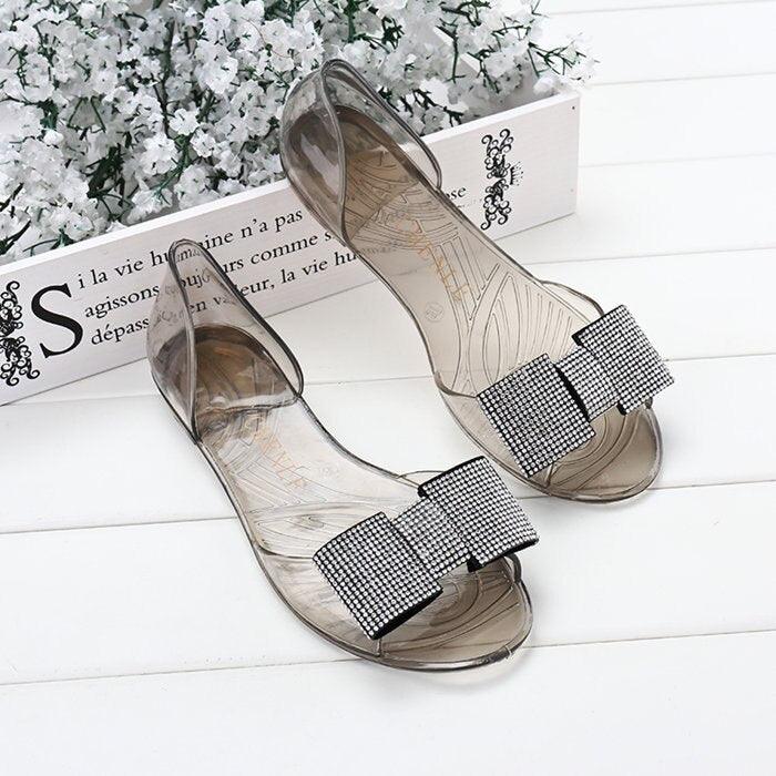 Summer Style Women Sandals Fashion Shoes Woman Casual Lightweight Toe Sandal Crystal Flat Shoes Round Toe Dress Open Toe Sandals Flip Flops Slip On Fashion Dress Shoes