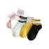 Summer Transparent Letter Patterned Socks Women Hollow Out Cotton Short Socks Thin Casual Ankle Socks Made Of Breathable Cotton Boat Socks For Women