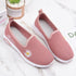 Summer Women Flat Shoes New Espadrilles Flying Knitting Shoes Fashion Flowers Sneakers Lazy Shoes Women Mesh Running Casual Slip On Flats Comfortable Walking Casual Shoes