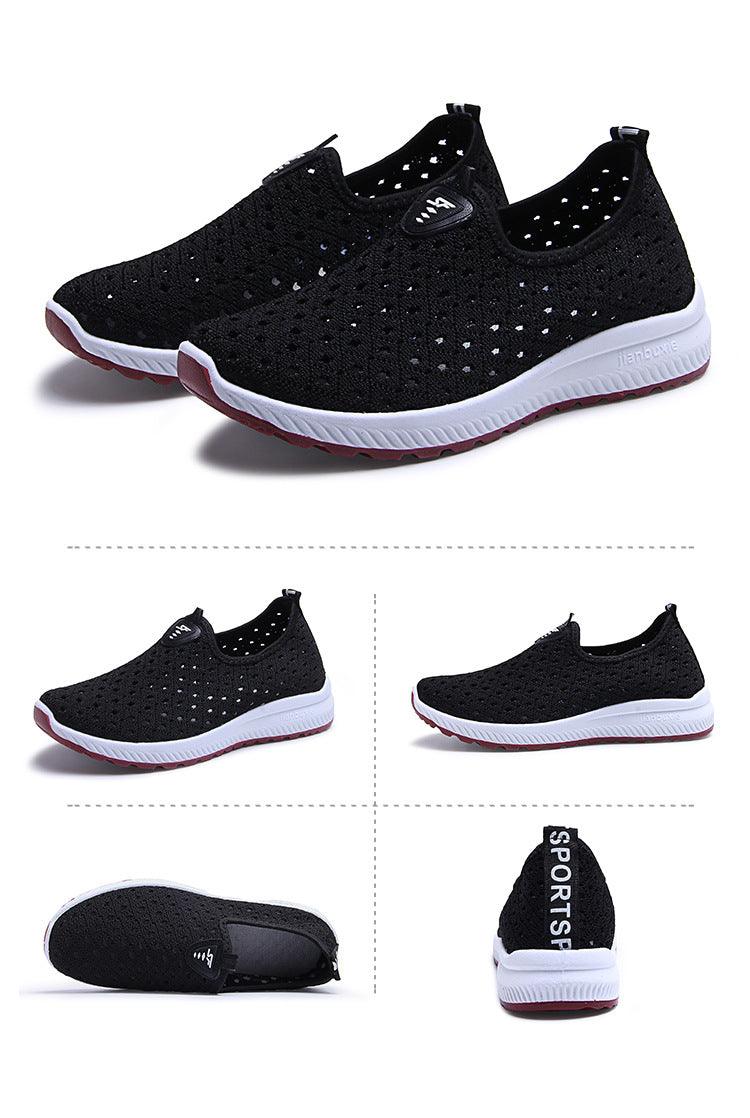 Summer Womens Shoes Breathable Mesh Sneakers Slip On Flats Espadrilles Fashion Trainers Women Comfortable Pink Couple Shoes Outdoor Walking Footwear Shoes